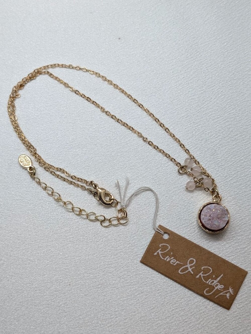 NWT pink quartz necklace by River & Ridge - Picture 13 of 14